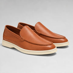 Bexley Hand-Burnished Leather Loafer - Brown - mens shoes - Hendlys - Image 6