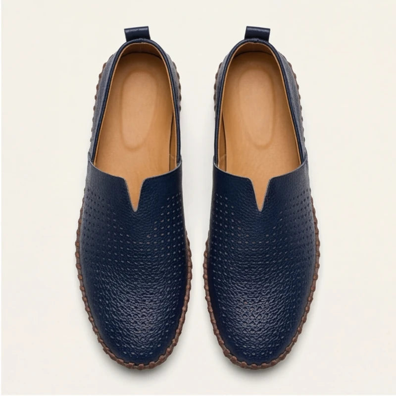 Sartoria Italia Loafers - Navy - italian leather - Hendlys - Image 3