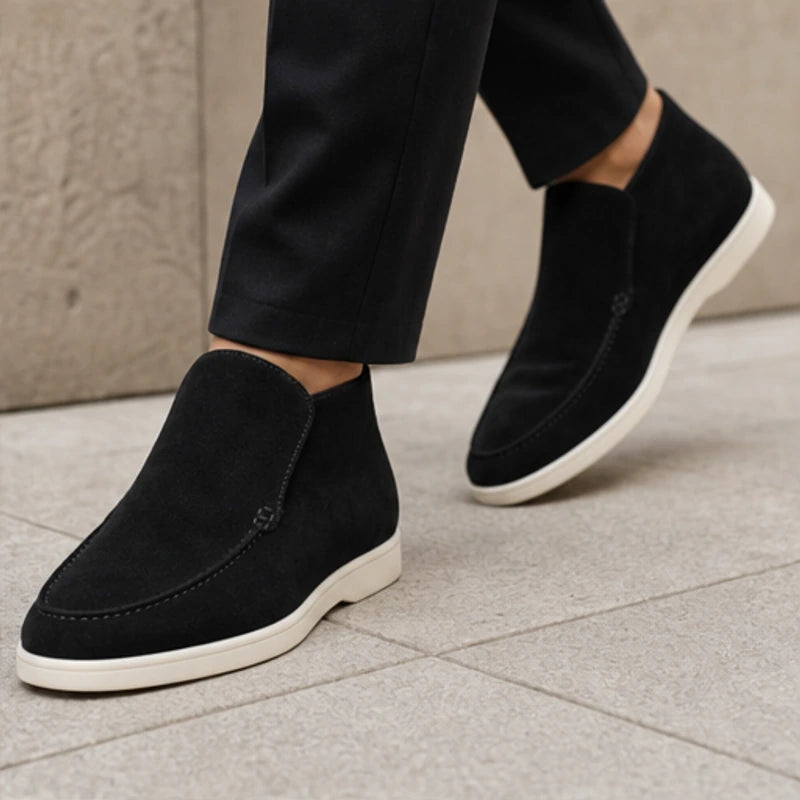Marlow Suede Chukka Loafer - Black - suede loafers - Hendlys - Image 3