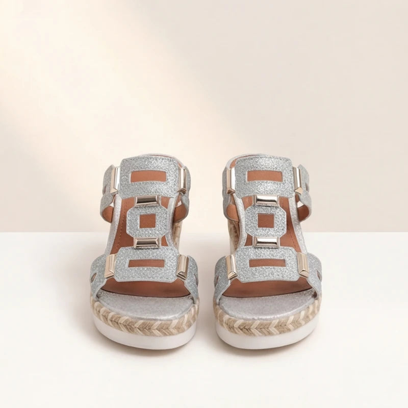 Marnola Chainlink Slides - Silver - women's slides - Hendlys - Image 2