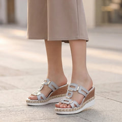 Marnola Chainlink Slides - Silver - summer shoes - Hendlys - Image 8