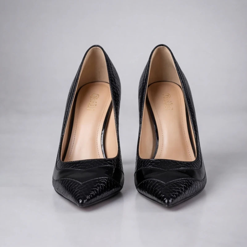 Maria May Metallic Heels - Black - women's heels - Hendlys - Image 2