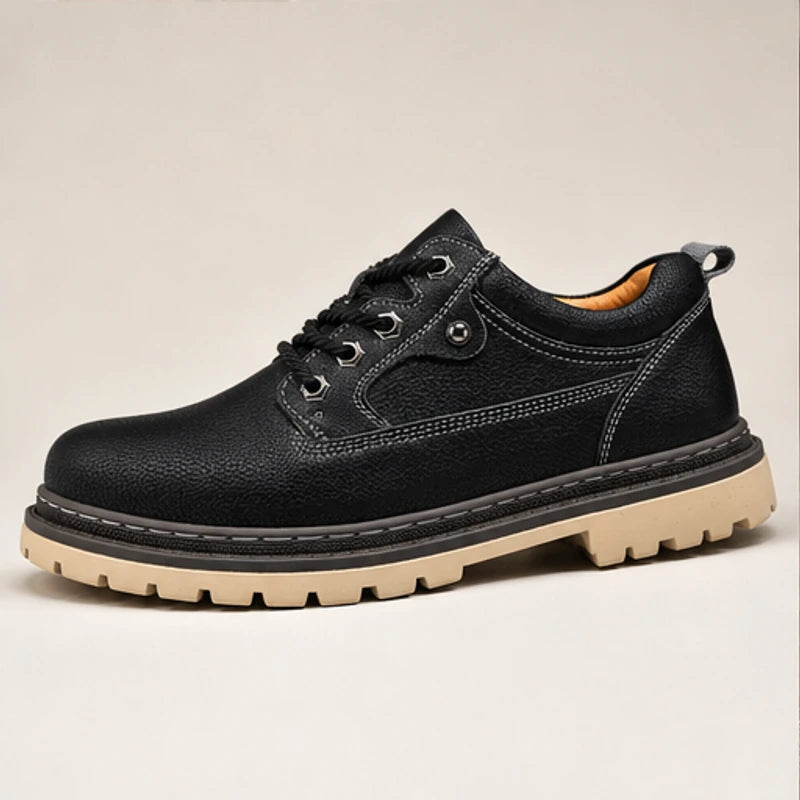 Kingsley Leather Casual Shoe - Black - leather shoes - Hendlys - Image 5
