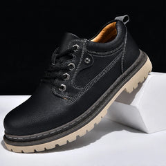 Kingsley Leather Casual Shoe - Black - Shoes - Hendlys - Image 1