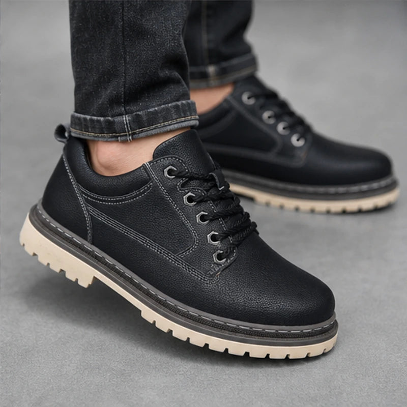 Kingsley Leather Casual Shoe - Black - casual shoes - Hendlys - Image 3