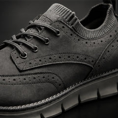 Peterson Suede Sneakers - Gray - breathable lining - Hendlys - Image 6