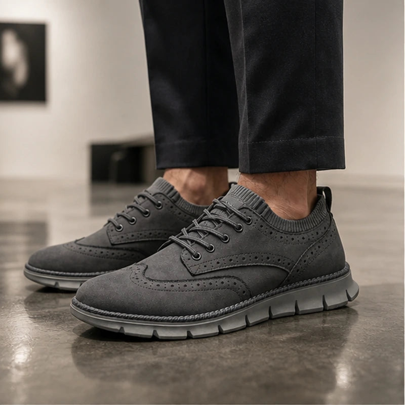 Peterson Suede Sneakers - Gray - suede sneakers - Hendlys - Image 3
