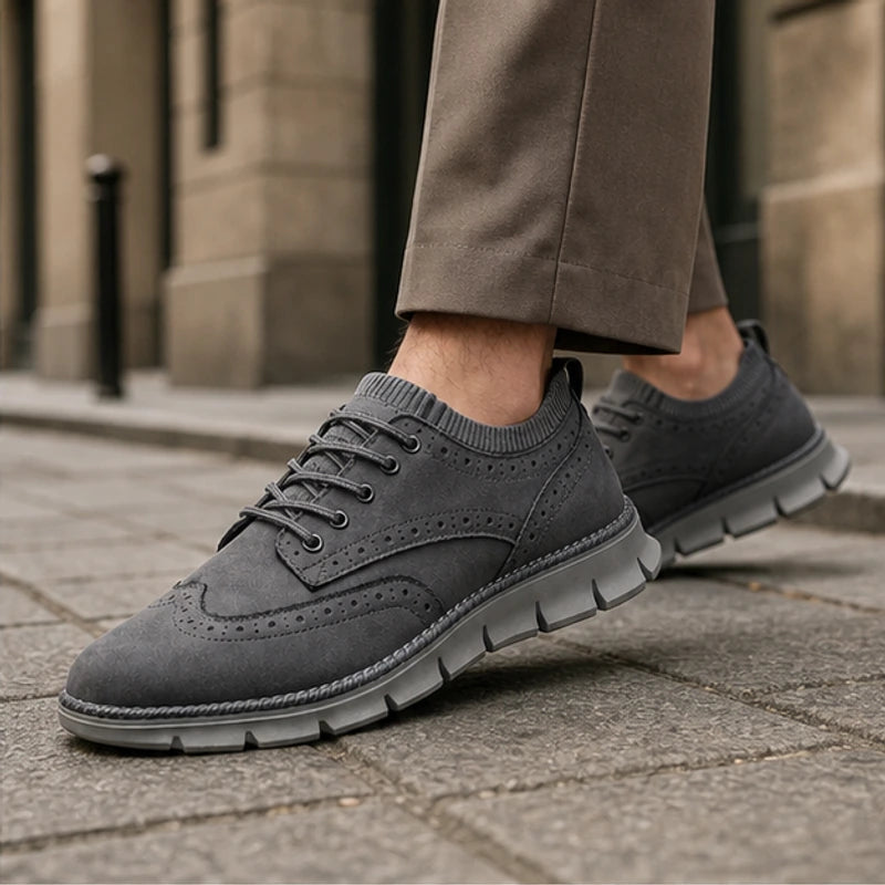 Peterson Suede Sneakers - Gray - casual sneakers - Hendlys - Image 4
