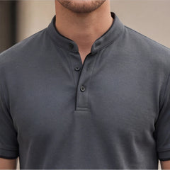 Jenson Polo Shirt - Dark Grey - loose fit - Hendlys - Image 5