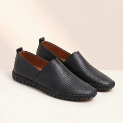Sartoria Italia Loafers - Black - cushioned footbed - Hendlys - Image 6