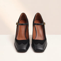 Vilano Duo Heels - Black - leather heels - Hendlys - Image 3