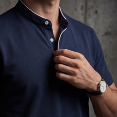 Jenson Polo Shirt - Navy - men's polo - Hendlys - Image 1