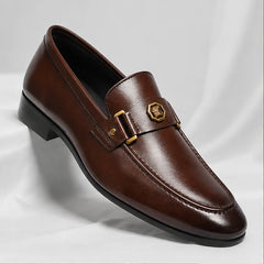 Verona Hand-Finished Leather Loafer - Brown - Loafers - Hendlys - Image 1