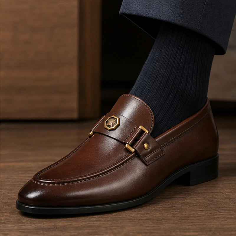 Verona Hand-Finished Leather Loafer - Brown - leather loafers - Hendlys - Image 3