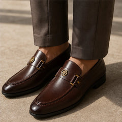 Verona Hand-Finished Leather Loafer - Brown - italian leather - Hendlys - Image 4