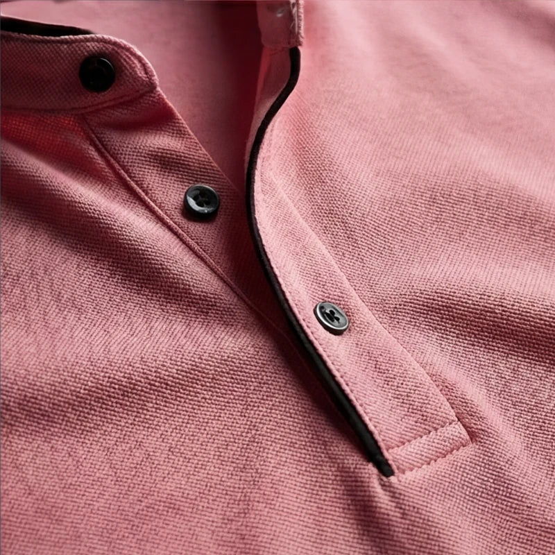 Jenson Polo Shirt - Pink - men's polo - Hendlys - Image 2