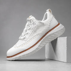 Hampton Leather Sneakers - White - Sneakers - Hendlys - Image 1
