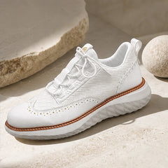 Hampton Leather Sneakers - White - men's sneakers - Hendlys - Image 2