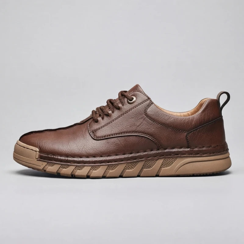 Bianchi Mens Leather Sneakers - Brown - men's sneakers - Hendlys - Image 2