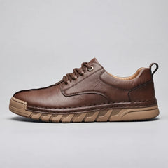 Bianchi Mens Leather Sneakers - Brown - men's sneakers - Hendlys - Image 2