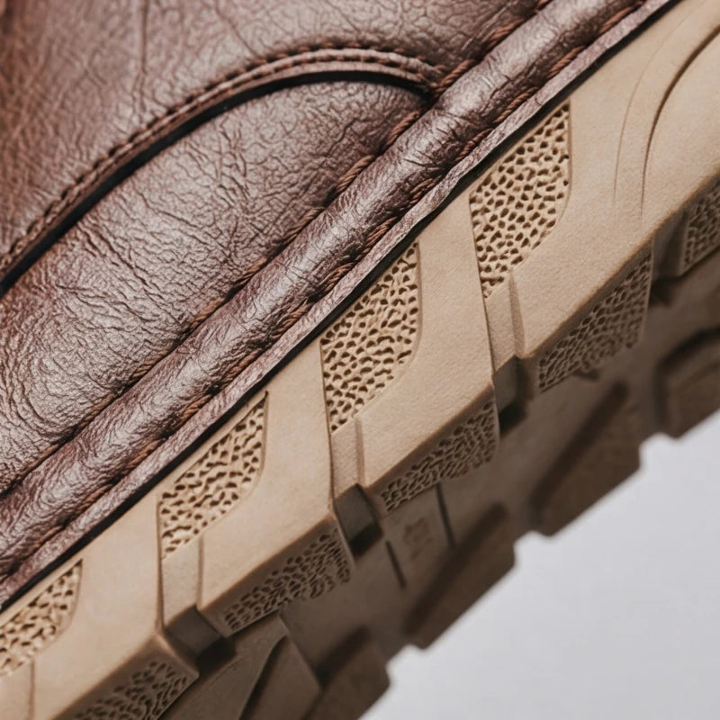 Bianchi Mens Leather Sneakers - Brown - men's footwear - Hendlys - Image 5