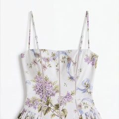Venita Floral Maxi Dress - Lilac Flower - floral maxi dress - Hendlys - Image 3
