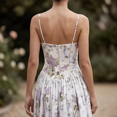 Venita Floral Maxi Dress - Lilac Flower - floral print - Hendlys - Image 6