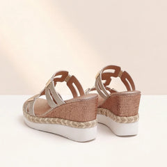 Marnola Chainlink Slides - Gold - chainlink slides - Hendlys - Image 3