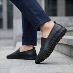Sartoria Italia Loafers - Black - hand-stitched - Hendlys - Image 5