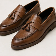 Arno Leather Tassel Loafer - Brown - loafers - Hendlys - Image 2