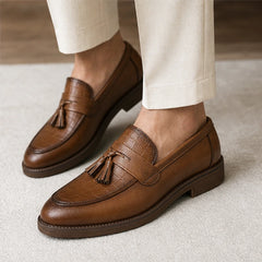 Arno Leather Tassel Loafer - Brown - tassel loafer - Hendlys - Image 6
