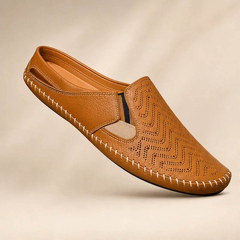 Lido Coastal Leather Sandal - Brown - Sandals - Hendlys - Image 1