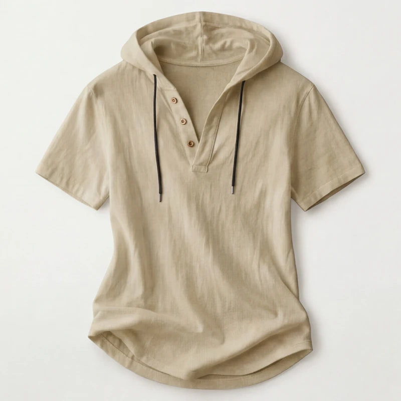 Brighton Hoodie Shirt - Sand - men's shirt - Hendlys - Image 2