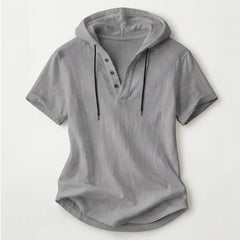 Brighton Hoodie Shirt - Gray - cotton linen - Hendlys - Image 4