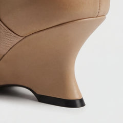 Marla Genuine Leather Heels - Apricot - genuine leather - Hendlys - Image 5