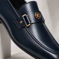 Verona Hand-Finished Leather Loafer - Navy - men's footwear - Hendlys - Image 6