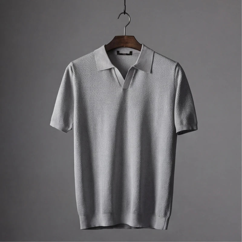 San Sebastian Knit Polo Shirt - Gray - polo shirt - Hendlys - Image 5