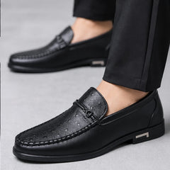 Alden Textured Bit Loafer - Black - textured leather - Hendlys - Image 4
