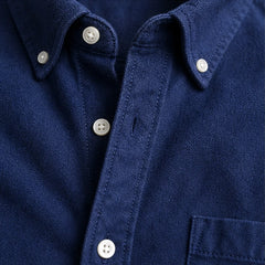 Henderson Cotton Oxford Shirt - Navy - oxford shirt - Hendlys - Image 3