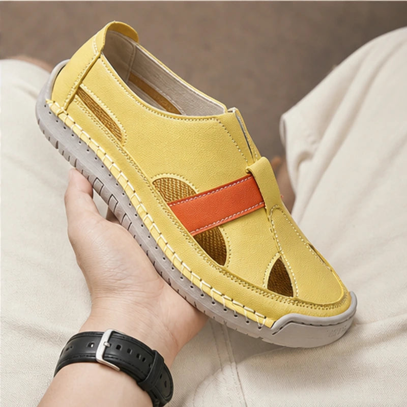 Brexton Vented Leather Loafer - Yellow - vented leather - Hendlys - Image 5