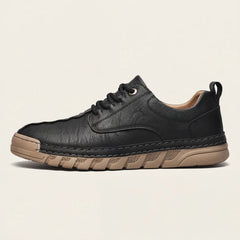 Bianchi Mens Leather Sneakers - Black - men's sneakers - Hendlys - Image 2