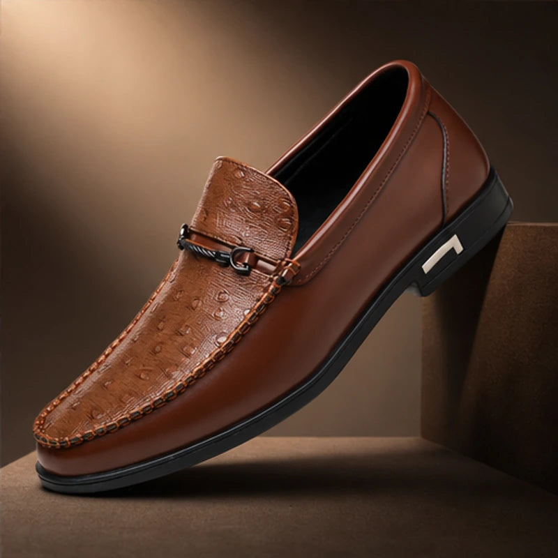 Alden Textured Bit Loafer - Brown - Loafers - Hendlys - Image 1