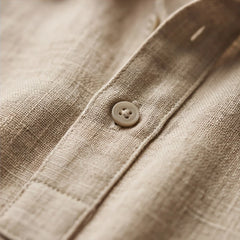 Porto Henley Shirt - Sand - men's shirt - Hendlys - Image 2