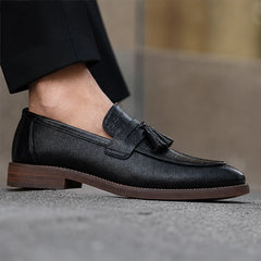 Arno Leather Tassel Loafer - Black - men's loafers - Hendlys - Image 3