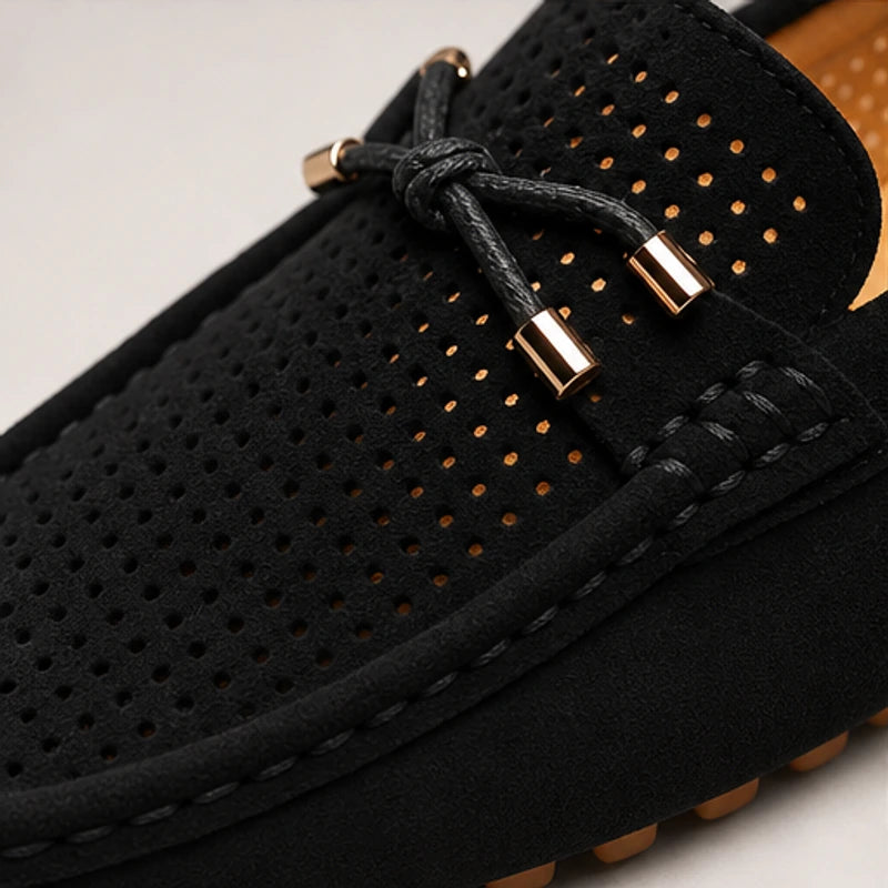 San Marco Woven Leather Loafer - Black - men's loafers - Hendlys - Image 2