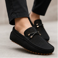 San Marco Woven Leather Loafer - Black - leather loafers - Hendlys - Image 3