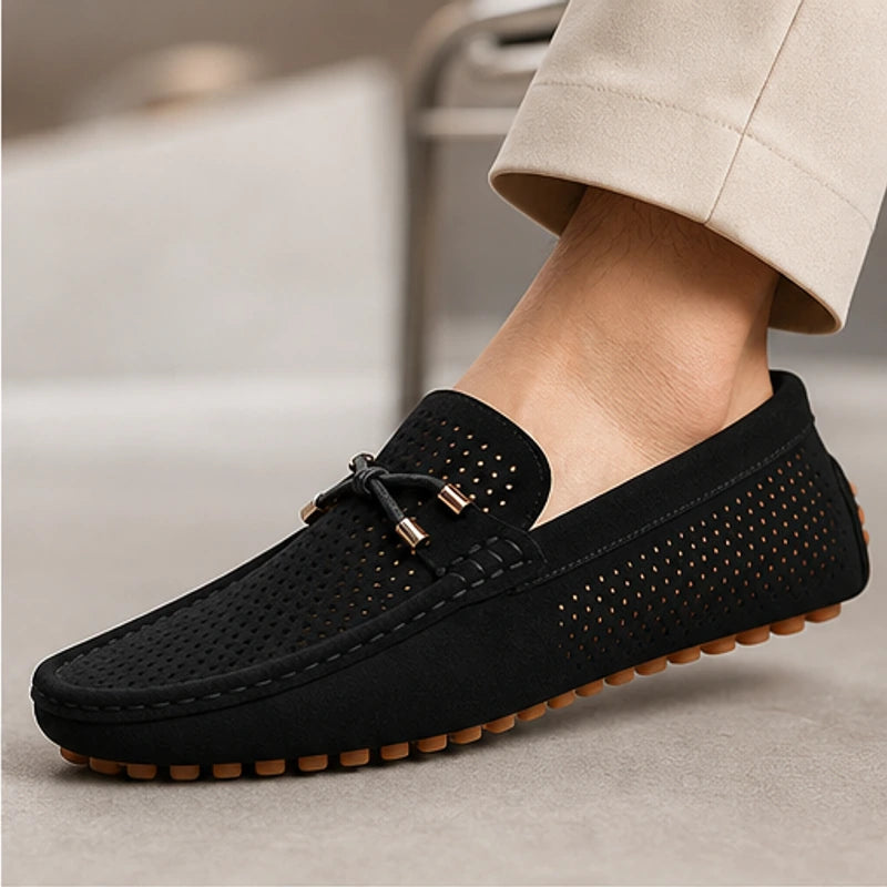 San Marco Woven Leather Loafer - Black - slip-on shoes - Hendlys - Image 5