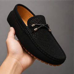 San Marco Woven Leather Loafer - Black - italian leather - Hendlys - Image 4
