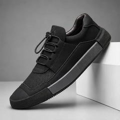 Calder Leather Court Sneaker - Black - Sneakers - Hendlys - Image 1