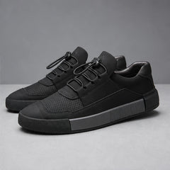 Calder Leather Court Sneaker - Black - men's sneakers - Hendlys - Image 2